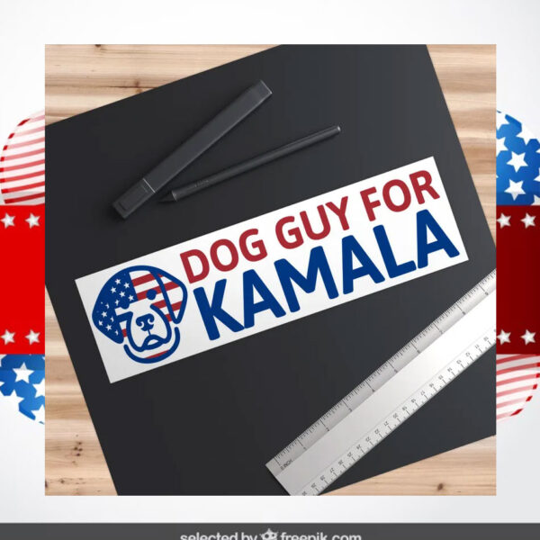 Dog Guy For Kamala Bumper Sticker