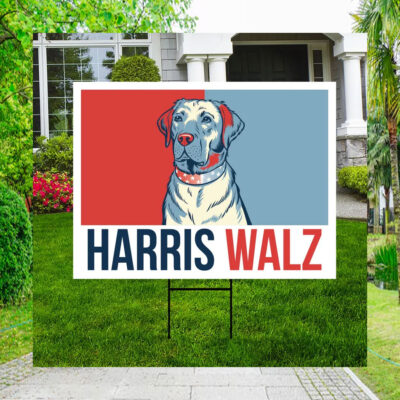Dog Harris Walz Yard Sign