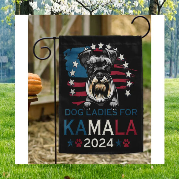 Dog Ladies For Kamala 2024 Flag