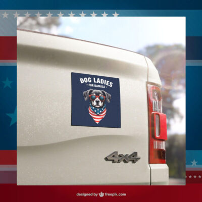 Dog Ladies For Kamala Car Magnets