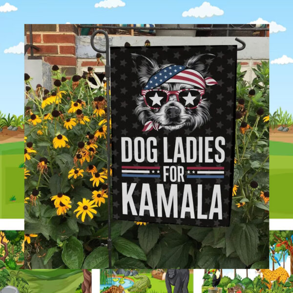 Dog Ladies For Kamala Flag
