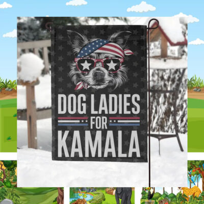 Dog Ladies For Kamala Flag