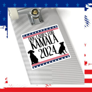 Dog Ladies For Kamala Harris 2024 Square Sticker