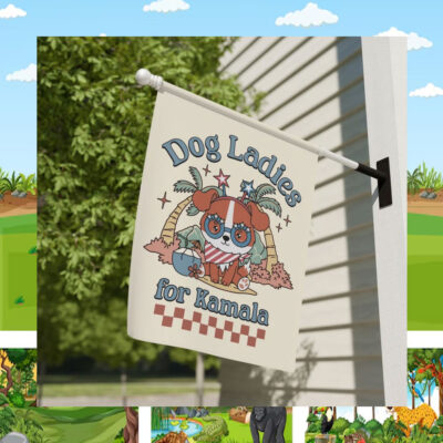 Dog Ladies for Kamala Flags