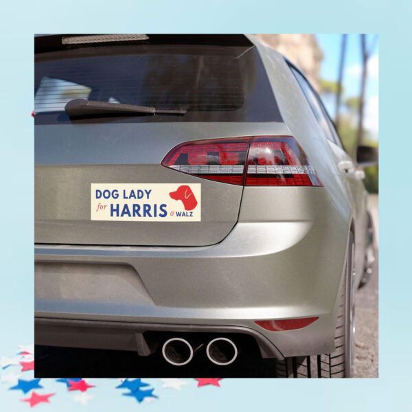 Dog Lady For Harris & Walz Bumper Magnet