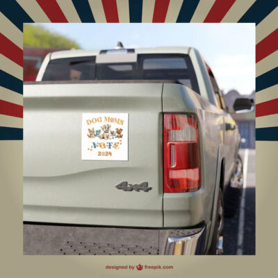 Dog Mom Votes Kamala Car Magnet