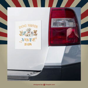 Dog Mom Votes Kamala Car Magnet