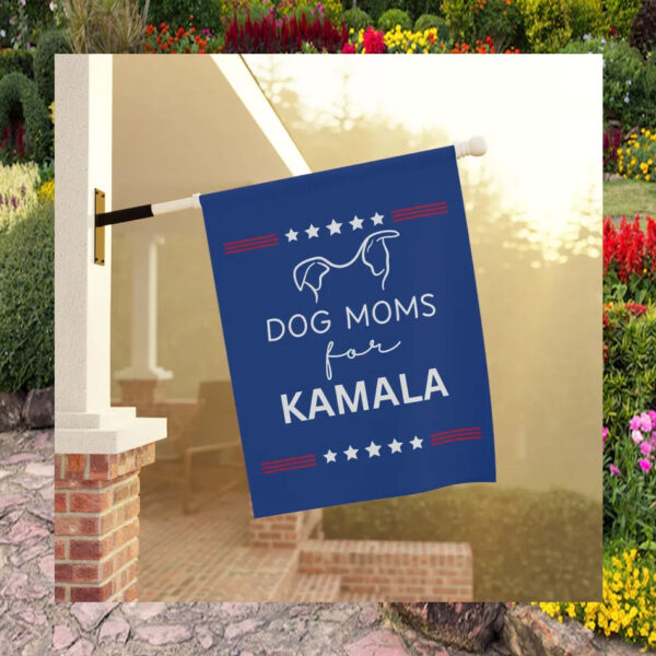 Dog Moms For Kamala Flag