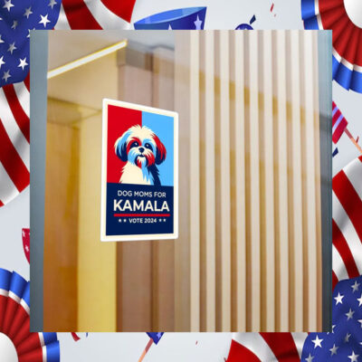 Dog Moms For Kamala Vote 2024 Election Sticker