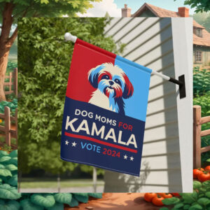 Dog Moms For Kamala Vote 2024 Flag