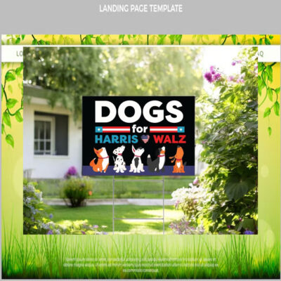 Dogs For Harris Tim Walz Yard Sign