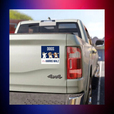Dogs For Harris Walz 2024 Election Car Magnet