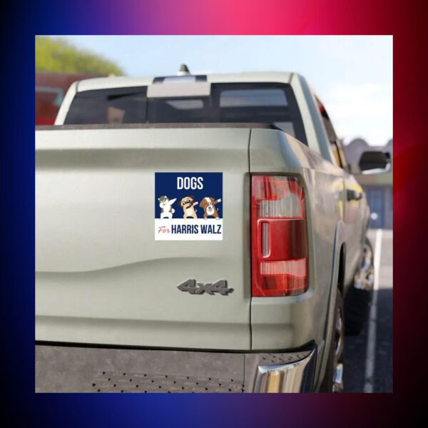 Dogs For Harris Walz 2024 Election Car Magnet
