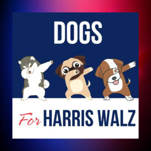 Dogs For Harris Walz 2024 Election Car Magnet