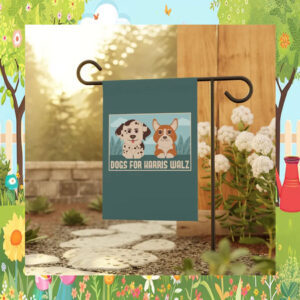 Dogs For Harris Walz 2024 Garden Flag