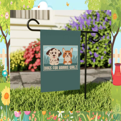 Dogs For Harris Walz 2024 Garden Flag