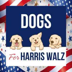 Dogs For Harris Walz 24 Car Magnet