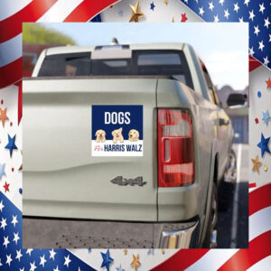 Dogs For Harris Walz 24 Car Magnet