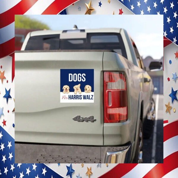 Dogs For Harris Walz 24 Car Magnet