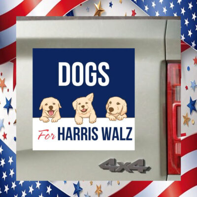 Dogs For Harris Walz 24 Car Magnet