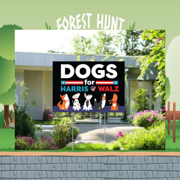 Dogs For Harris Walz 24 Yard Signs