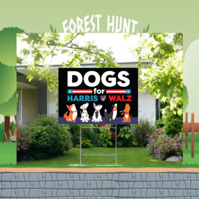 Dogs For Harris Walz 24 Yard Signs