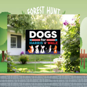 Dogs For Harris Walz 24 Yard Signs