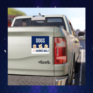 Dogs For Harris Walz Car Magnet