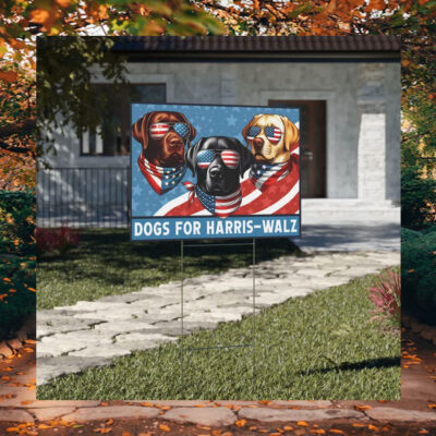 Dogs For Harris-Walz Yard Sign