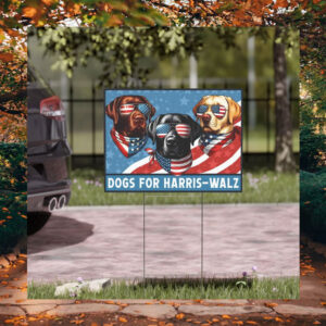 Dogs For Harris-Walz Yard Sign