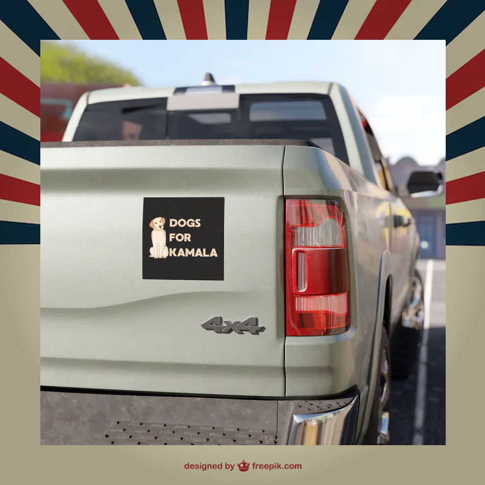 Dogs For Kamala Car Magnets