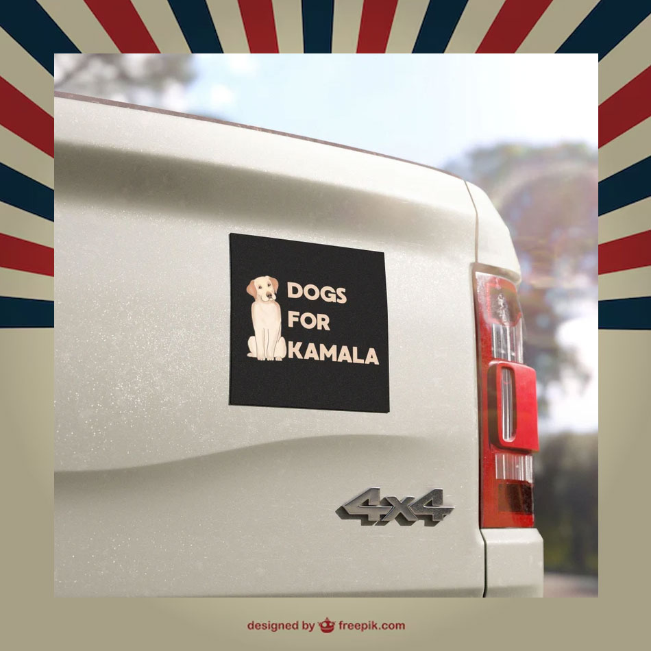 Dogs For Kamala Car Magnets