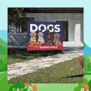 Dogs Spooky For Harris Walz 24 Yard Sign