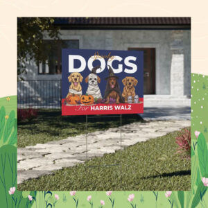 Dogs Spooky For Harris Walz Halloween Yard Sign