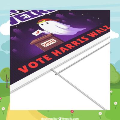Don't Be Weird Vote Harris Walz 2024 Halloween Yard Signs