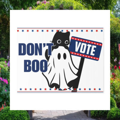 Don't Boo Vote Kamala Childless Cat Halloween Yard Sign