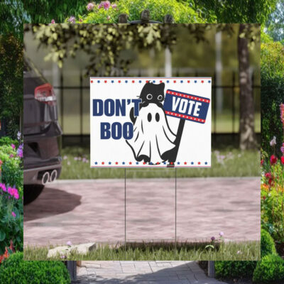 Don't Boo Vote Kamala Childless Cat Halloween Yard Sign