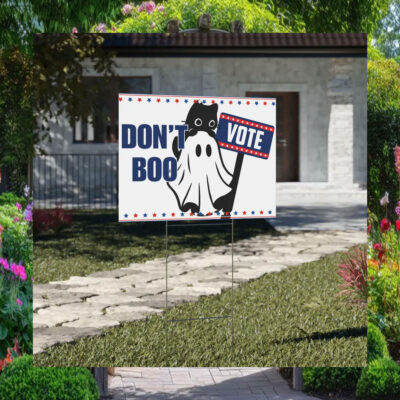 Don't Boo Vote Kamala Childless Cat Halloween Yard Sign