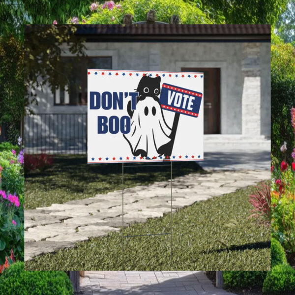 Don't Boo Vote Kamala Childless Cat Halloween Yard Sign