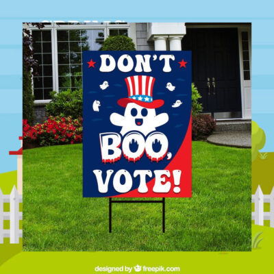 Don't Boo Vote Kamala Harris Halloween Yard Sign