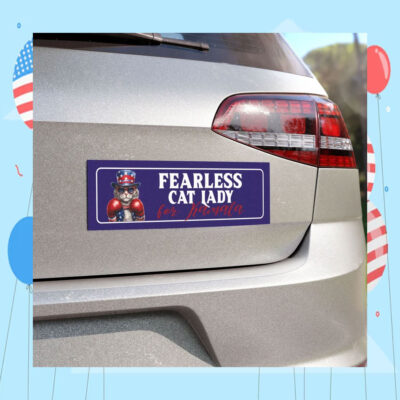 Fearless Cat Lady for Kamala Car Magnet