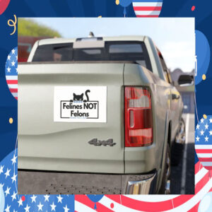 Felines not Felons Harris Walz 24 Car Magnet