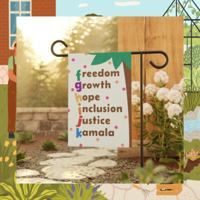 Freedom Growth Hope Inclusion Justice Kamala Flag