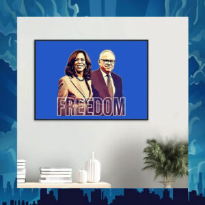 Freedom Walz Kamala Harris Art Poster