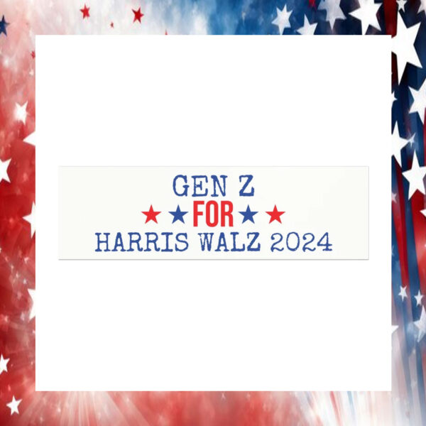 Gen Z For Harris Walz 2024 Car Magnet