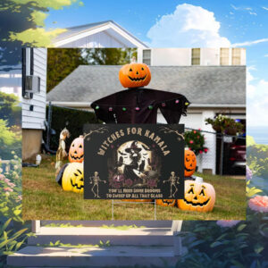 Halloween Witches for Kamala You'll Need Some Brooms To Sweep Up All That Glass Yard Sign