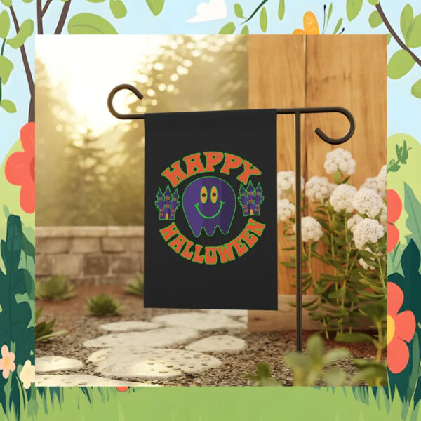 Happy Halloween Ghost Castles Kamala Harris Flag