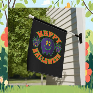 Happy Halloween Ghost Castles Kamala Harris Flag