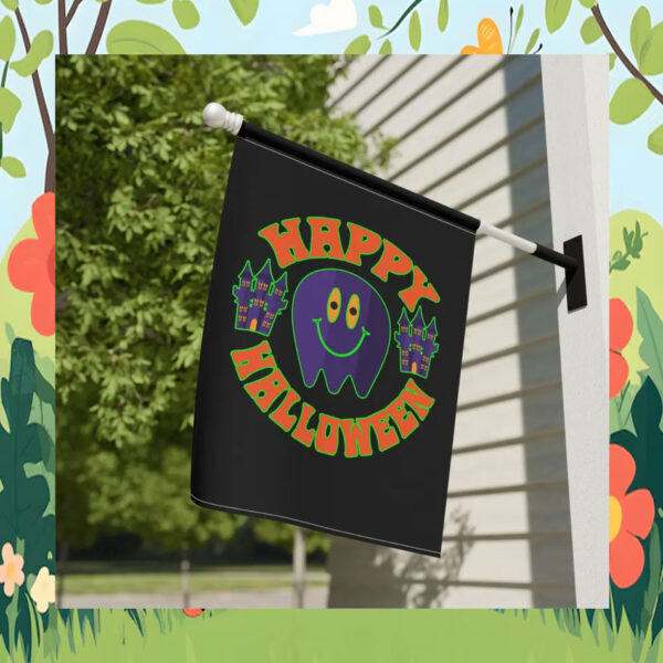Happy Halloween Ghost Castles Kamala Harris Flag