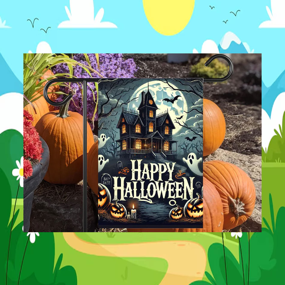 Happy Halloween Kamala Harris Flag